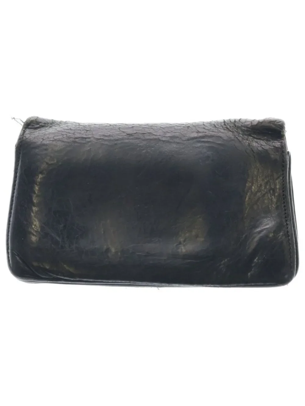 Chrome Hearts Cross Ball Button Leather Wallet Black